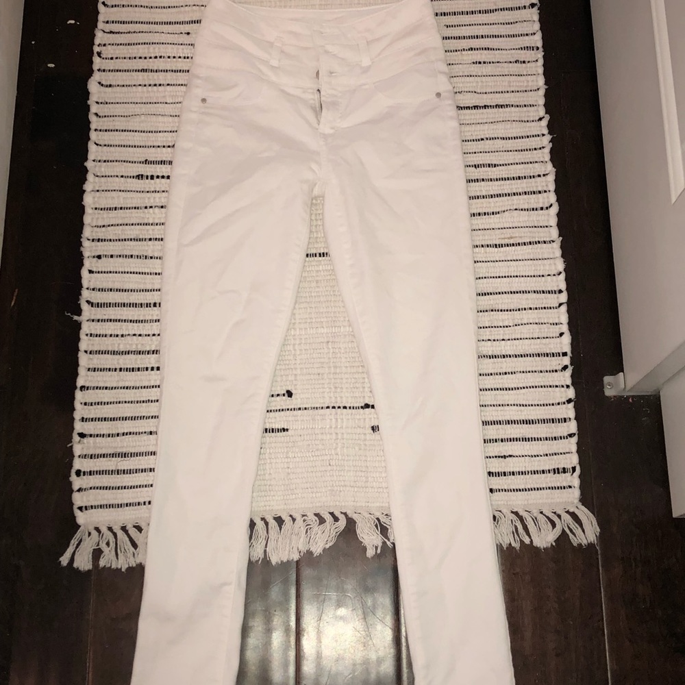 Refuge High Rise white skinny jean